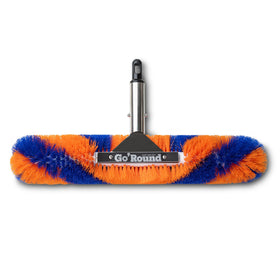 Blue Torrent Pumps GoRound 360 Pro pool brush 18-inch front view for corner cleaning.