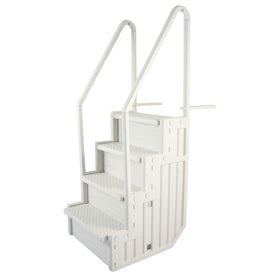 Blue Wave Easy Pool Step front view with anti-slip treads for safe entry