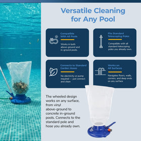 Blue Wave Leaf Bagger compatible with above-ground and inground pools.