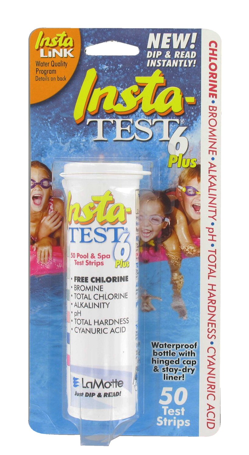 BlueDevil LaMotte 3028 Insta-Test 6-Way strip with color comparator for quick pool chemistry checks