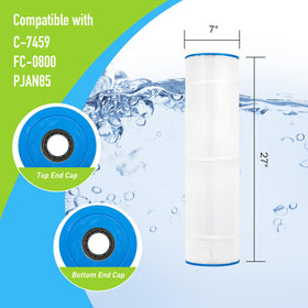 BLUEFLO filter pleats highlight filtration area for clearer pool water