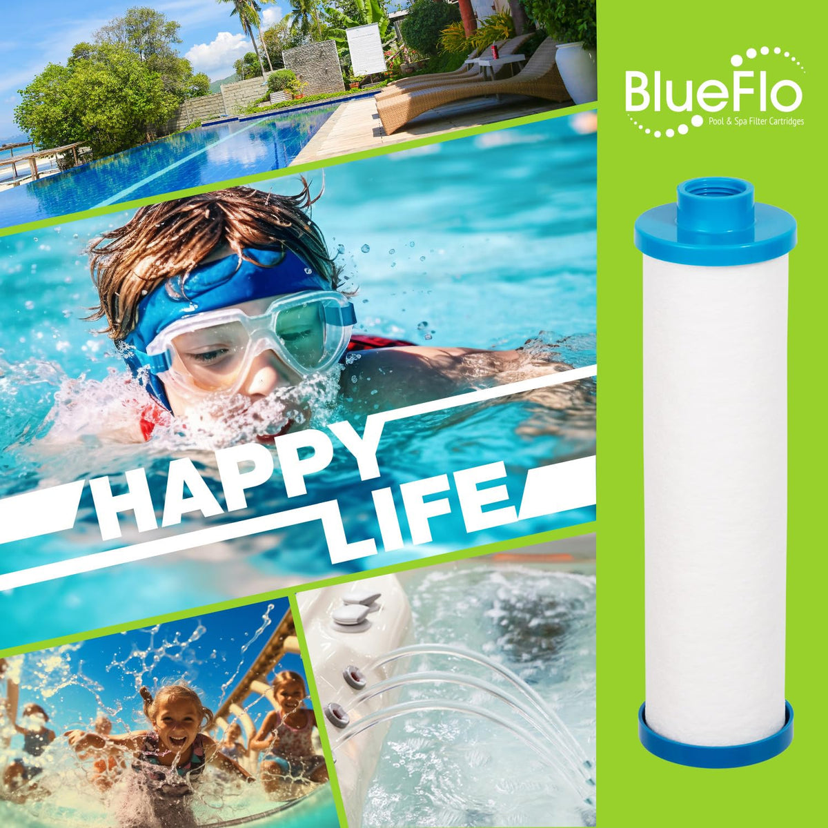 BLUEFLO filtration performance using thick nonwoven fabric for better dirt capture.