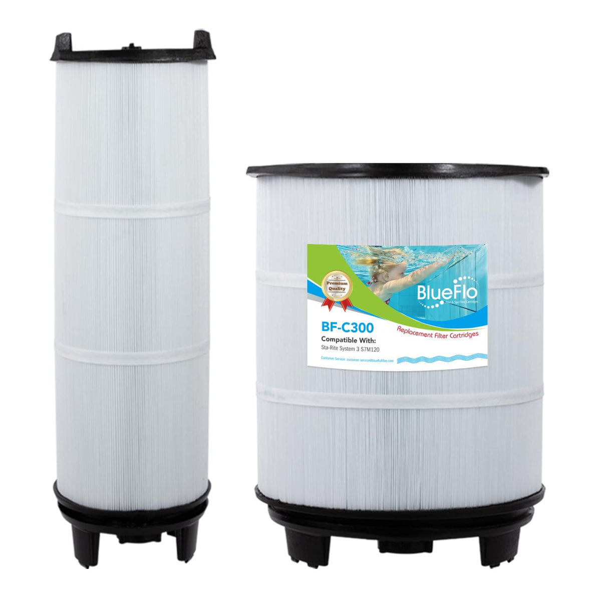 BLUEFLO S7M120 inner and outer set for pool filtration improves water clarity.