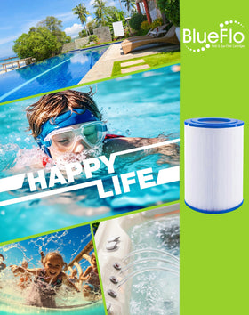 BLUEFLO PDM28 dimensions image demonstrates standard hot tub fit