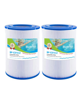 BLUEFLO PDM28 front view shows dense pleats for spa filtration