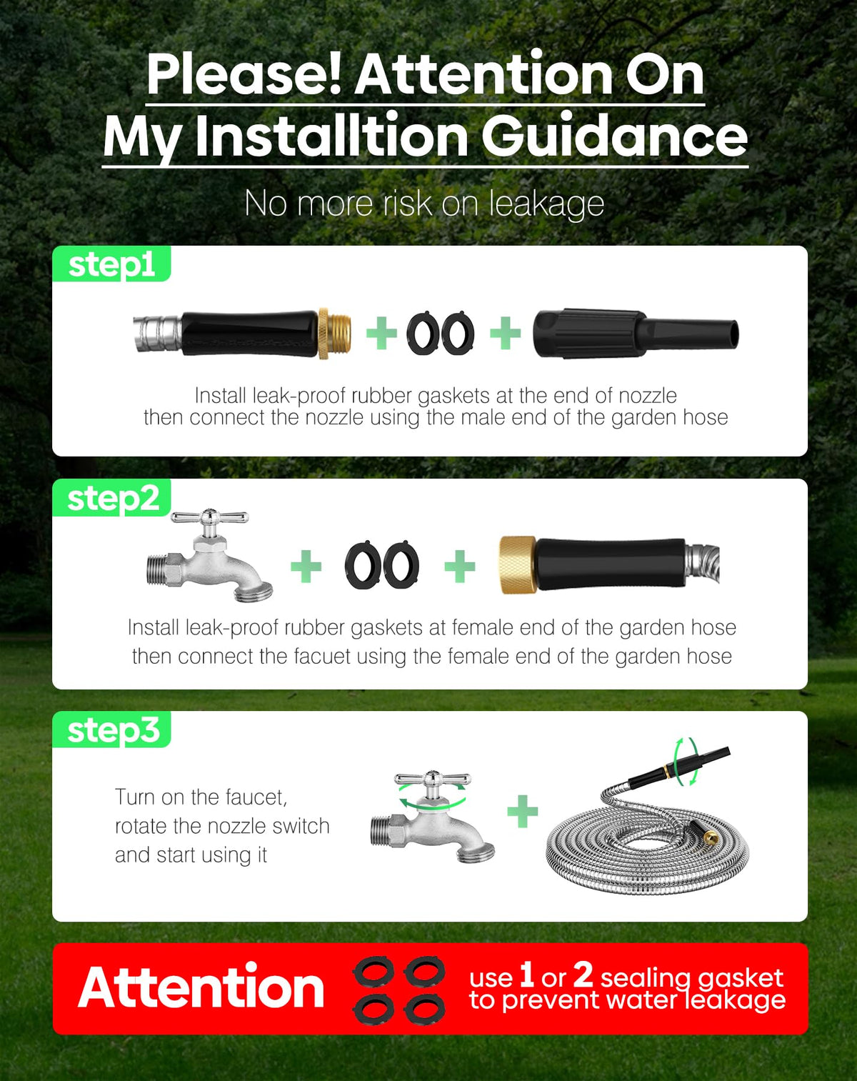 BlueGarden lightweight water hose for effortless carry and use