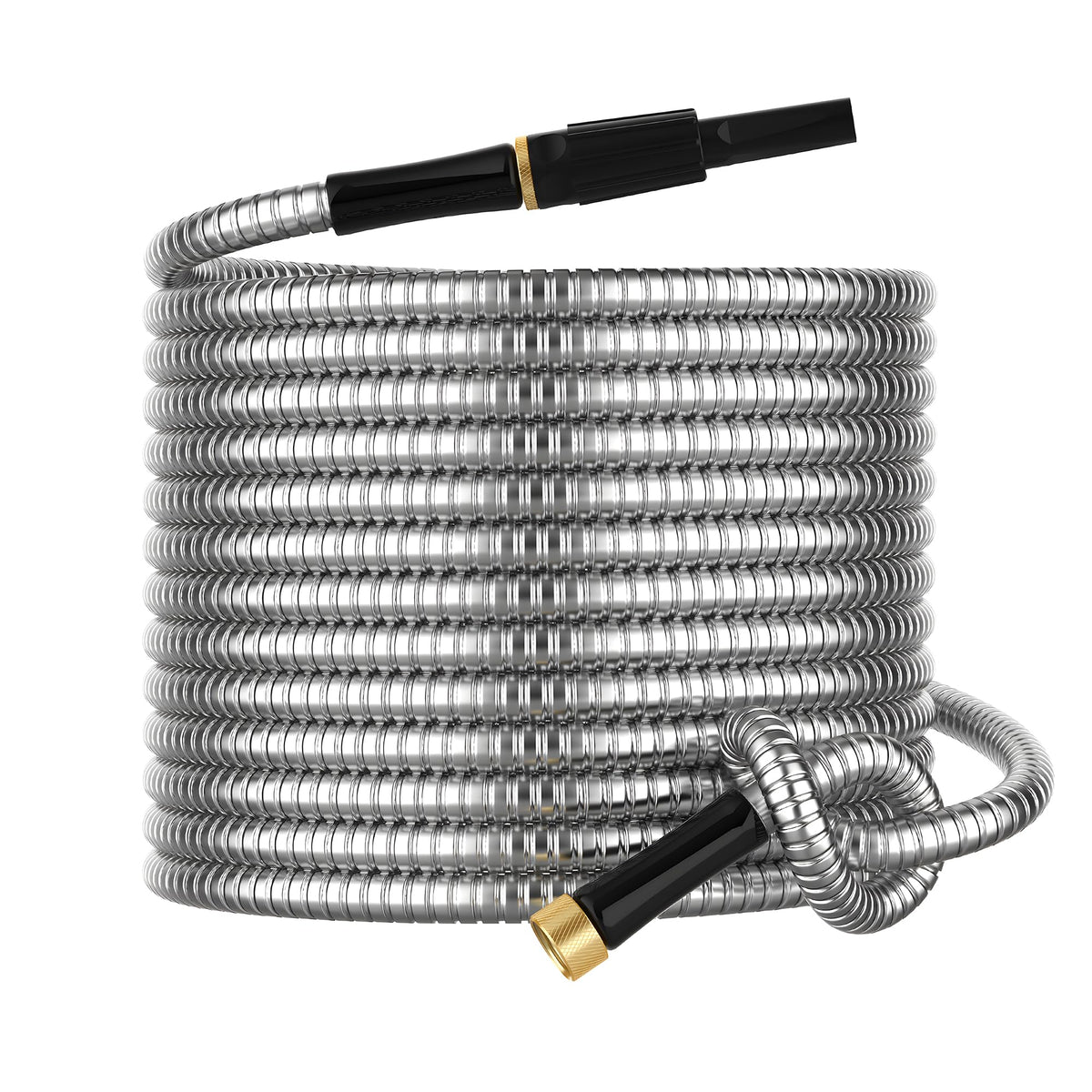 BlueGarden 30 ft metal hose with sprayer nozzle for precise watering and control