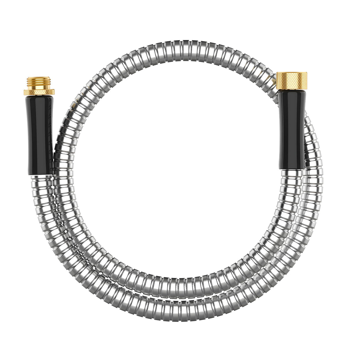 BlueGarden short metal garden hose with 5 ft connector, durable for outdoor use