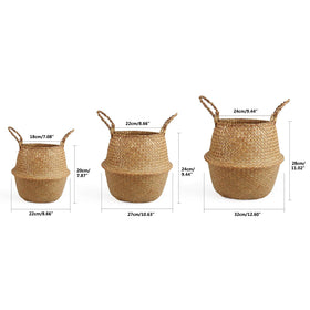 BlueMake belly basket inside pot display shows plant friendly storage with natural charm