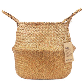 Blueming Home Decor plant basket with olive tree pot elevates natural home styling for faux plants.