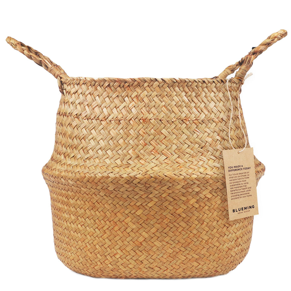 Blueming Home Decor plant basket with olive tree pot elevates natural home styling for faux plants.