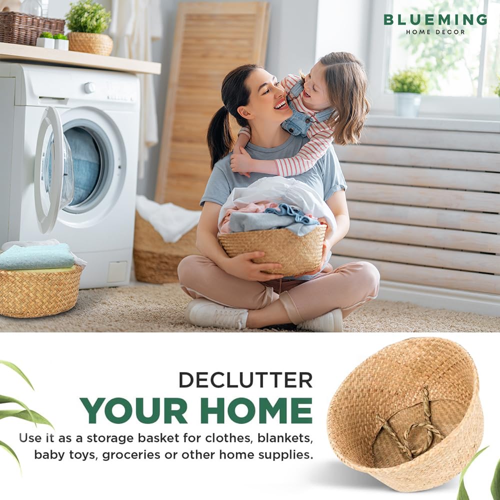 Blueming Home Natural Weave elevates shelves and tabletops.