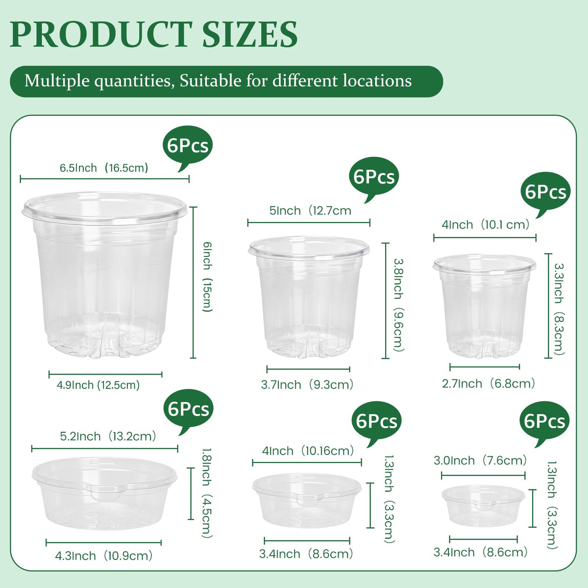 Bluepro clear pot 5-inch shows easy moisture monitoring.