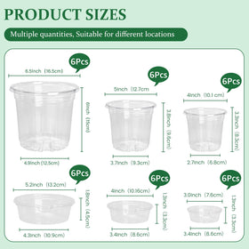 Bluepro clear pot 5-inch shows easy moisture monitoring.