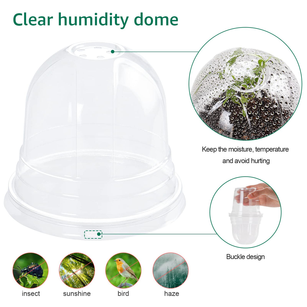 Bluepro humidity dome maintains stable moisture for healthier seedlings