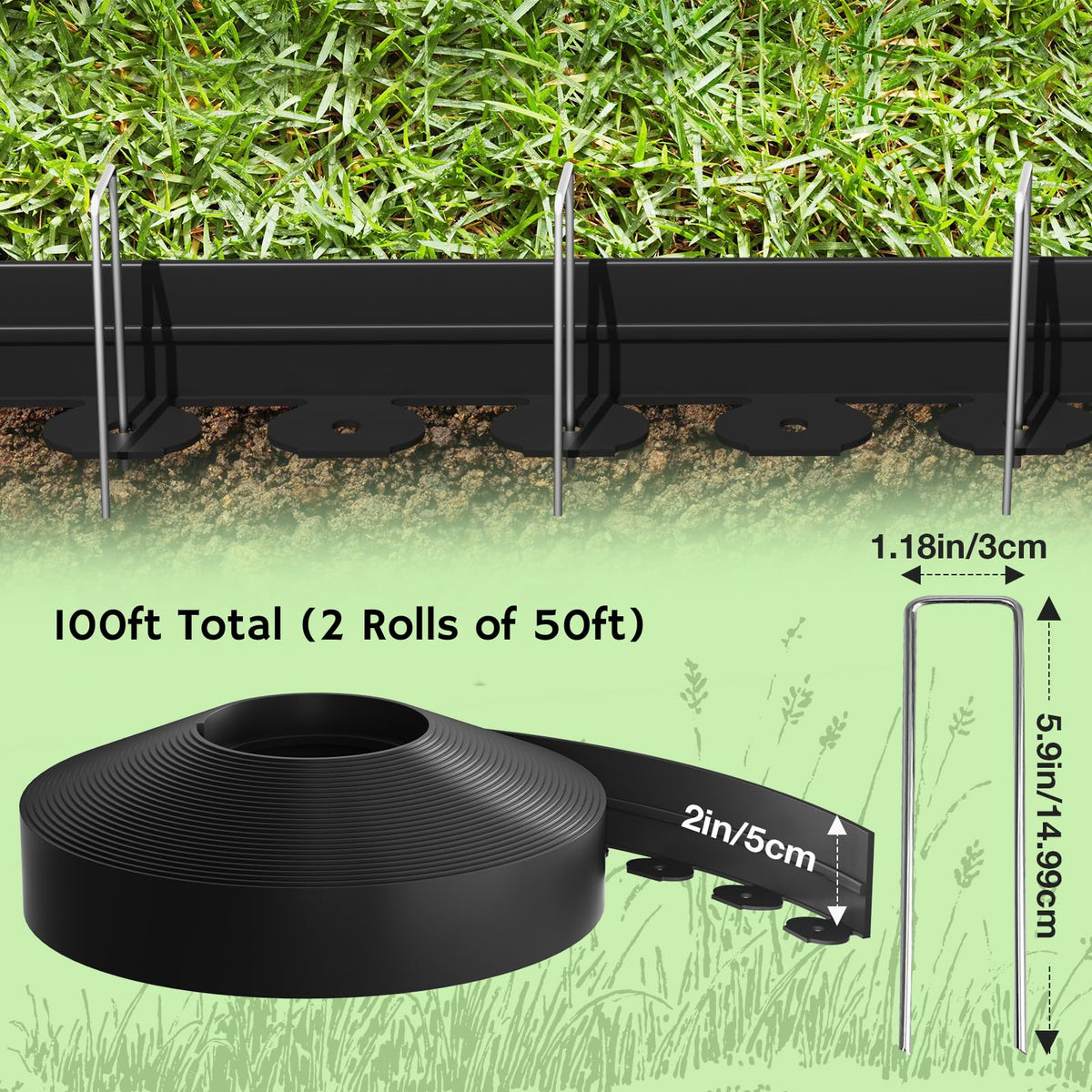 Bluepro edging helps border lawns and pathways with clean lines.