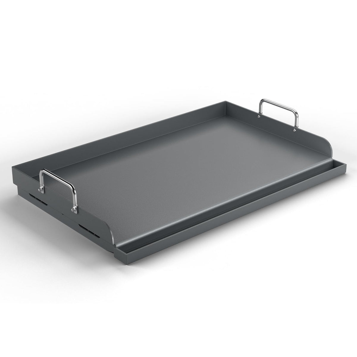BLUES GRILL PARTS 25x16 flat top griddle top view showing spacious cooking surface for multiple items