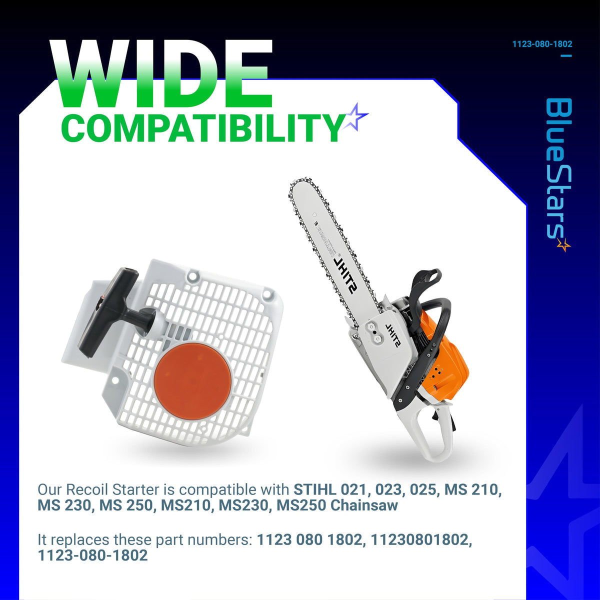BlueStars replacement part 1123-080-1802 ensures OEM-style fit