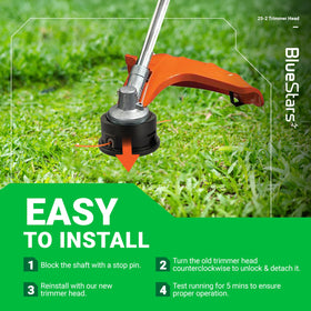 BlueStars 25-2 trimmer head lifetime protection and reliability.