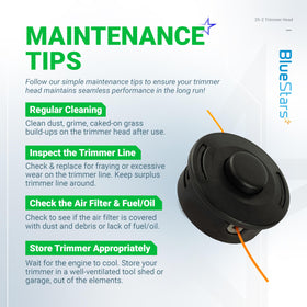 BlueStars 25-2 trimmer head quick-change compatibility across engines.