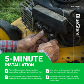 BlueStars 48568 flow-control feature illustrates fuel delivery when engine runs.