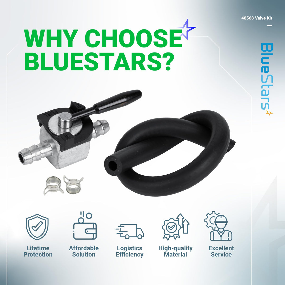 BlueStars 48568 inline valve delivers reliable operation in tough conditions.