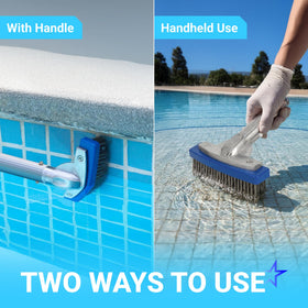 BlueStars 5in brush tackles stubborn stains on pool walls and floors.