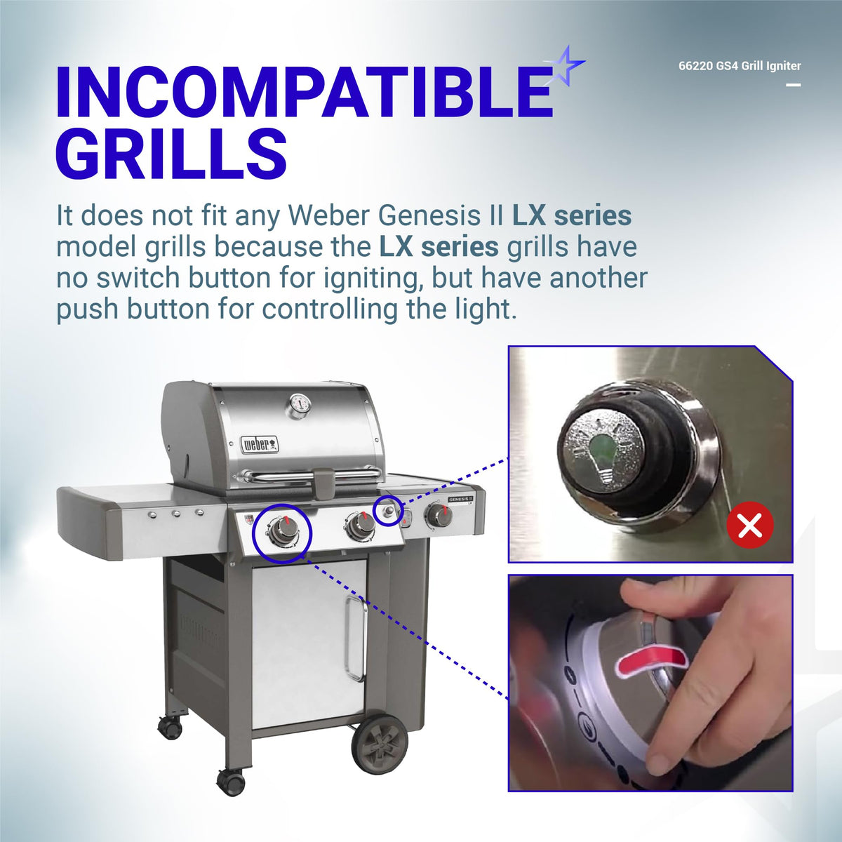 Installation step-by-step illustration hints ease of replacing an old igniter.
