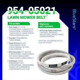 BlueStars packaging labels show belt length and width for quick verification.