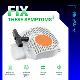 BlueStars ABS plastic recoil starter built for durability