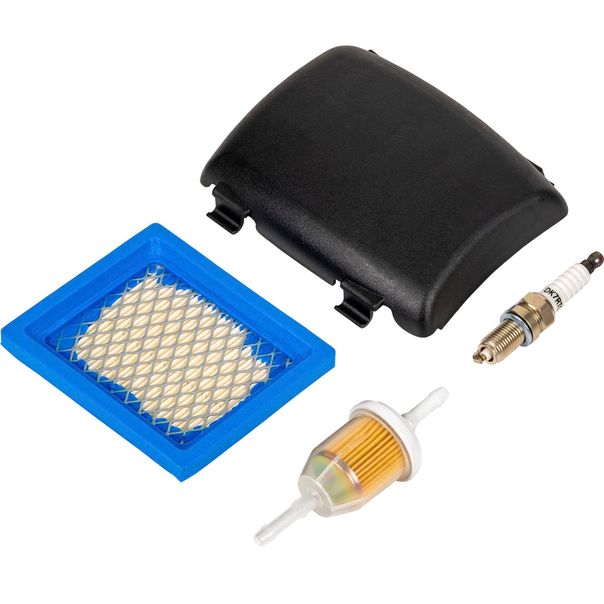 BlueStars air filter cover close-up protects engine intake from debris.