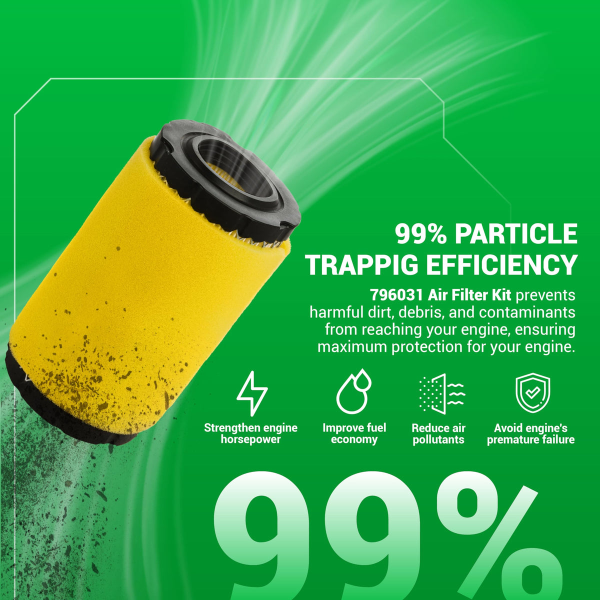 BlueStars air filter design emphasizes durability and wear resistance