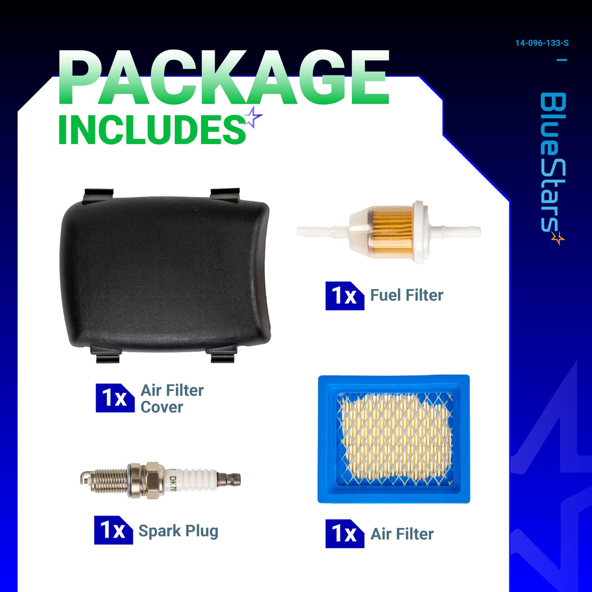 BlueStars air filter component shown for filtration and quick replacement.