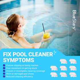 BlueStars AXV414P pod shoe protecting pool surface during cleaning