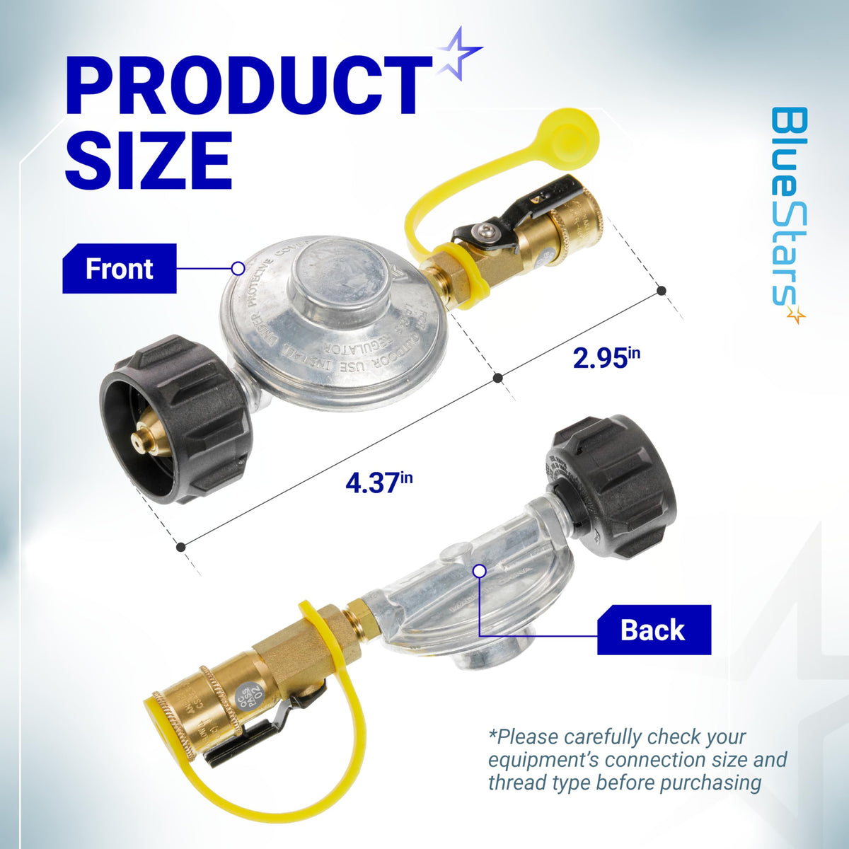 BlueStars brass quick-connect cap protects the fitting when not in use.