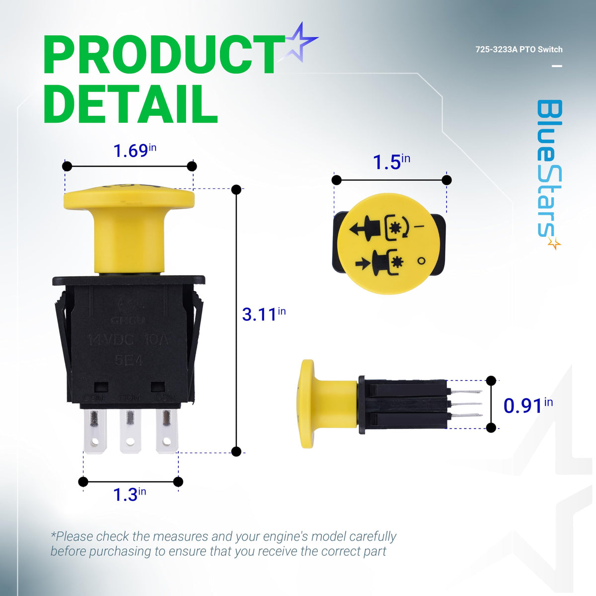 BlueStars compatibility guide showing Cub Cadet Enduro series models.