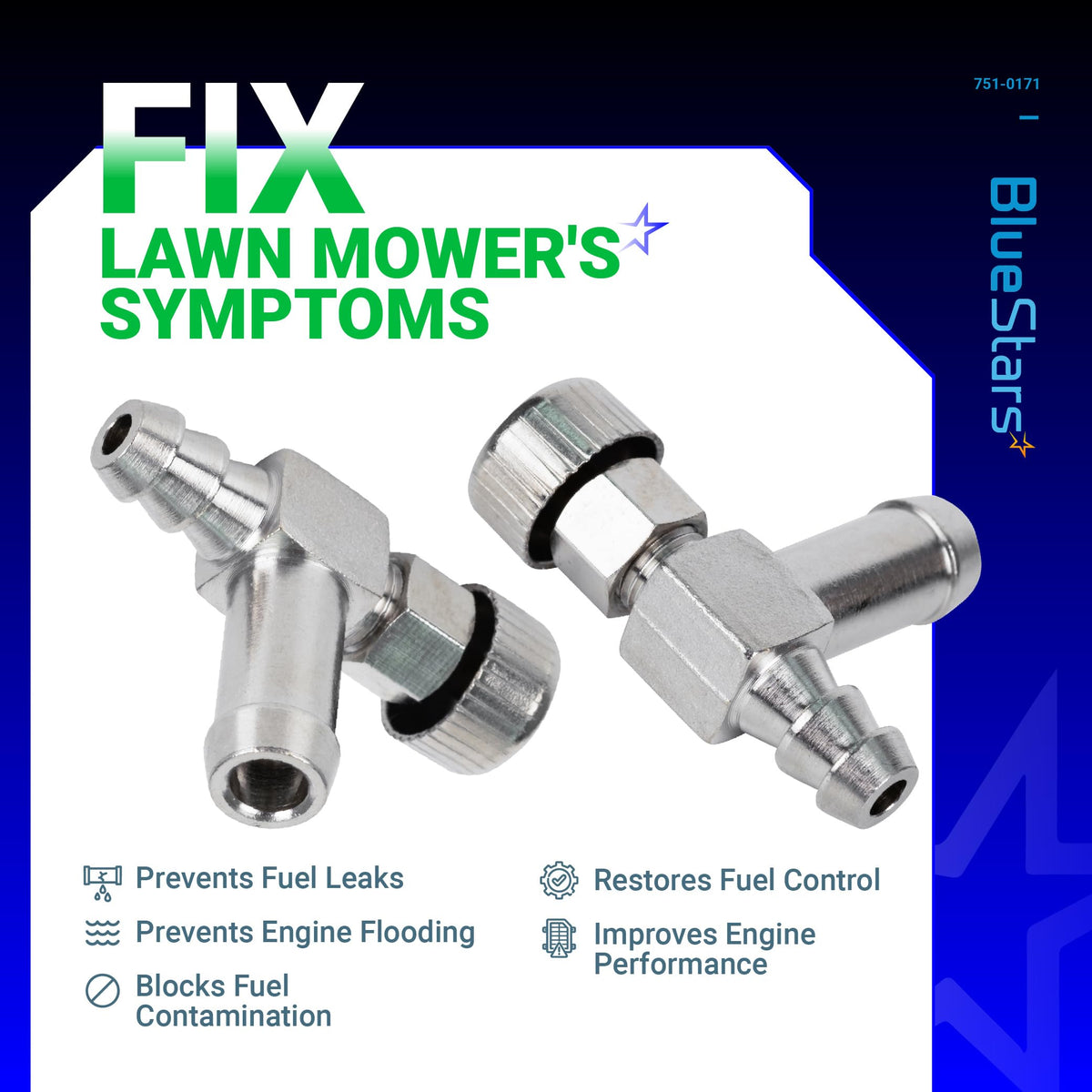BlueStars compatible with 33-64 inch fuel tanks across major brands