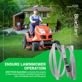 BlueStars deck belt length 138.75 inches ensures proper fit for 48 inch decks.