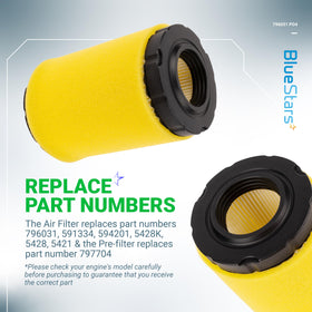 BlueStars durable, corrosion-resistant air filter helps protect engine performance
