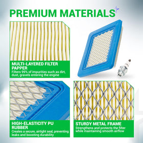 BlueStars durable materials protect against heat and vibration for longer mower life