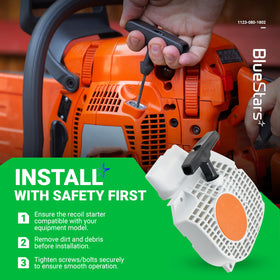 BlueStars easy-install recoil starter helps quick maintenance