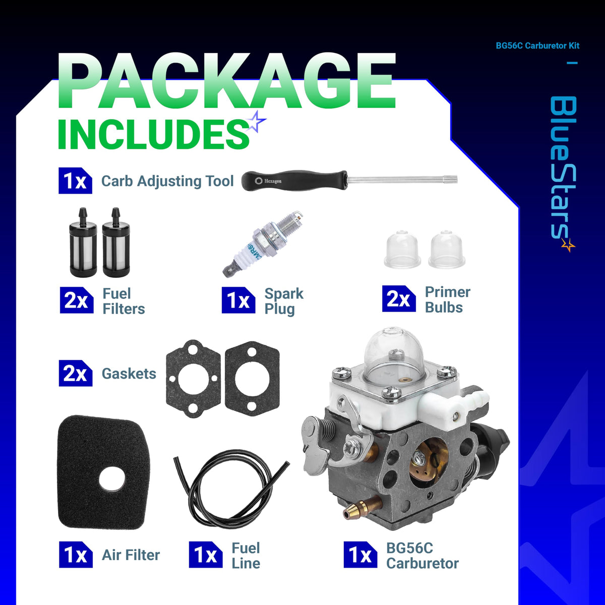 BlueStars fuel filters ensure smooth fuel flow and consistency.