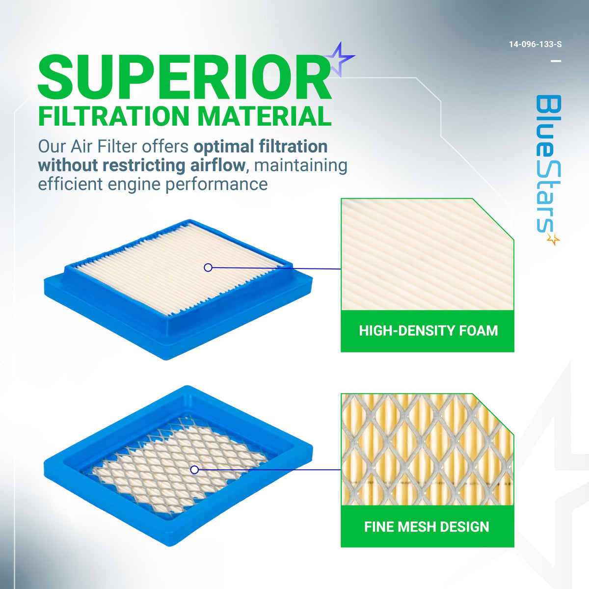 BlueStars fuel filter ensures clean fuel flow to the engine.