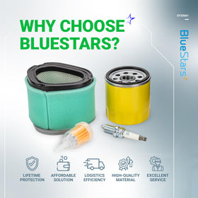 BlueStars GY20661 compatibility logos for Kohler and John Deere models