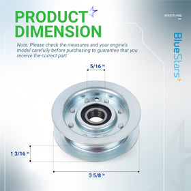 BlueStars gy22172 dimensions image highlights 3-5/8 inch outer diameter and 11/16 inch bore.