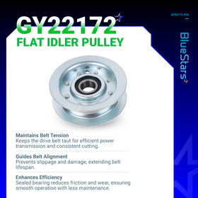 BlueStars gy22172 pulley's side view demonstrates sturdy construction for long mower life.