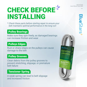 BlueStars belt offers heat resistance and oil-proof performance during mowing.