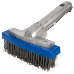 BlueStars heavy-duty 5in pool brush with stainless steel bristle wire for tough stains on walls and floors.