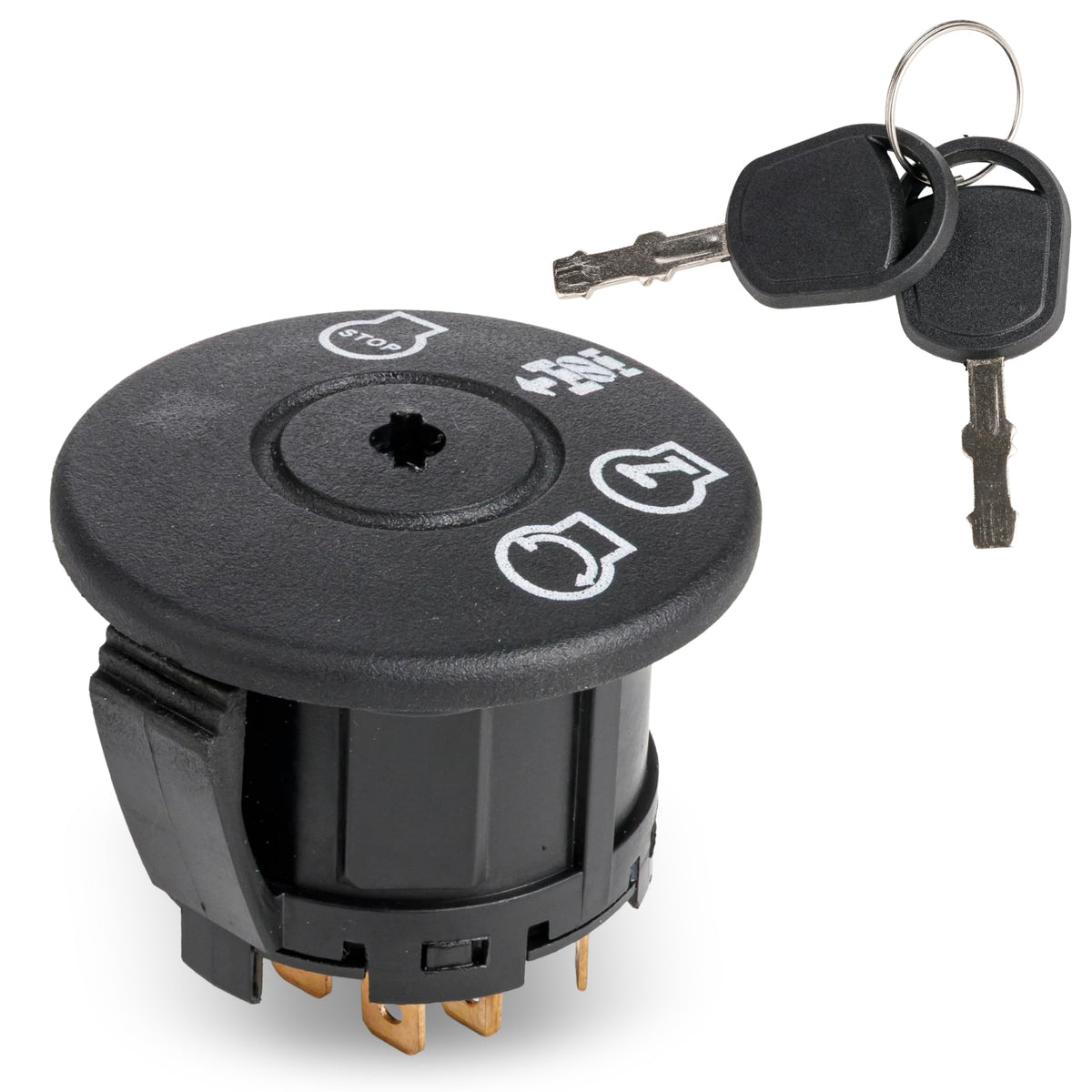 BlueStars ignition switch 4-position 7-terminal with two keys for reliable mower starting