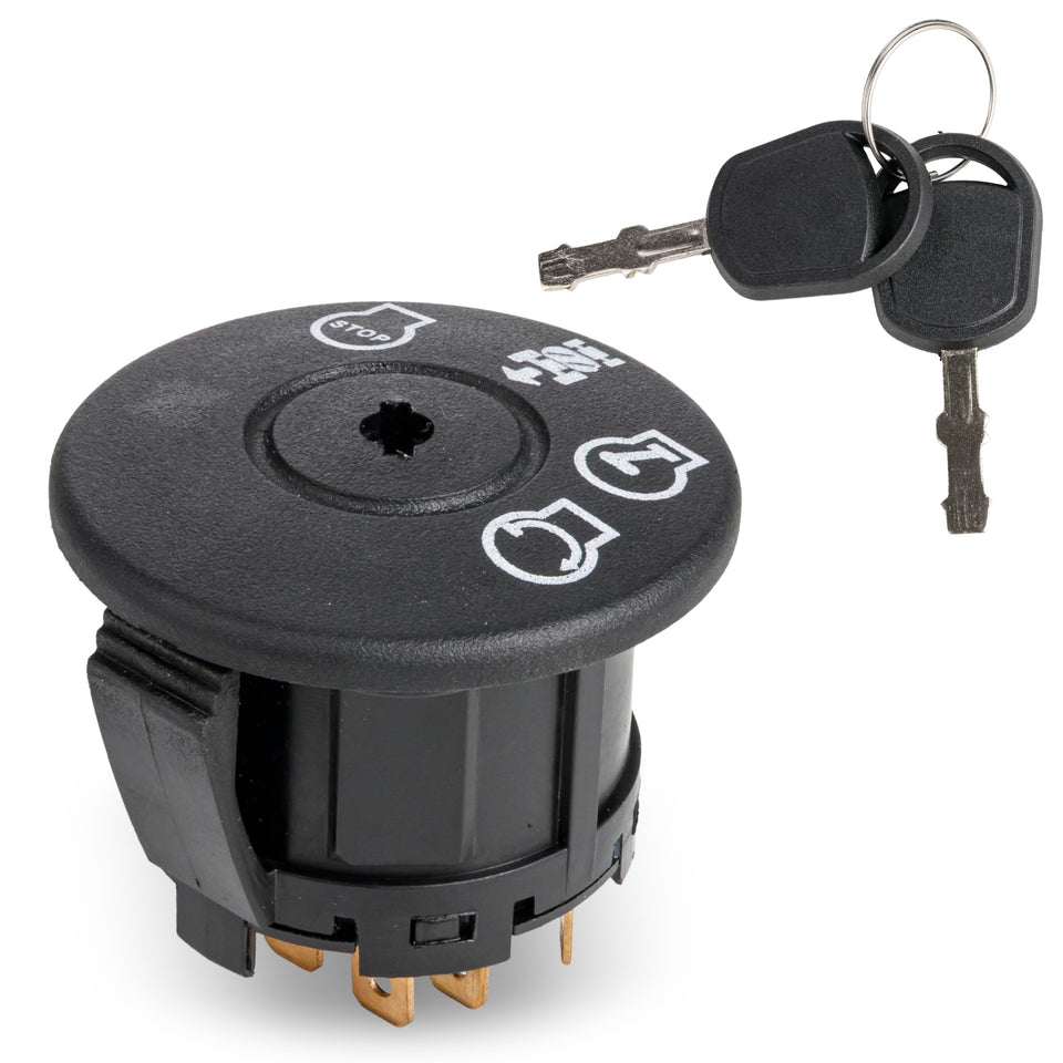 BlueStars ignition switch 4-position 7-terminal with two keys for reliable mower starting